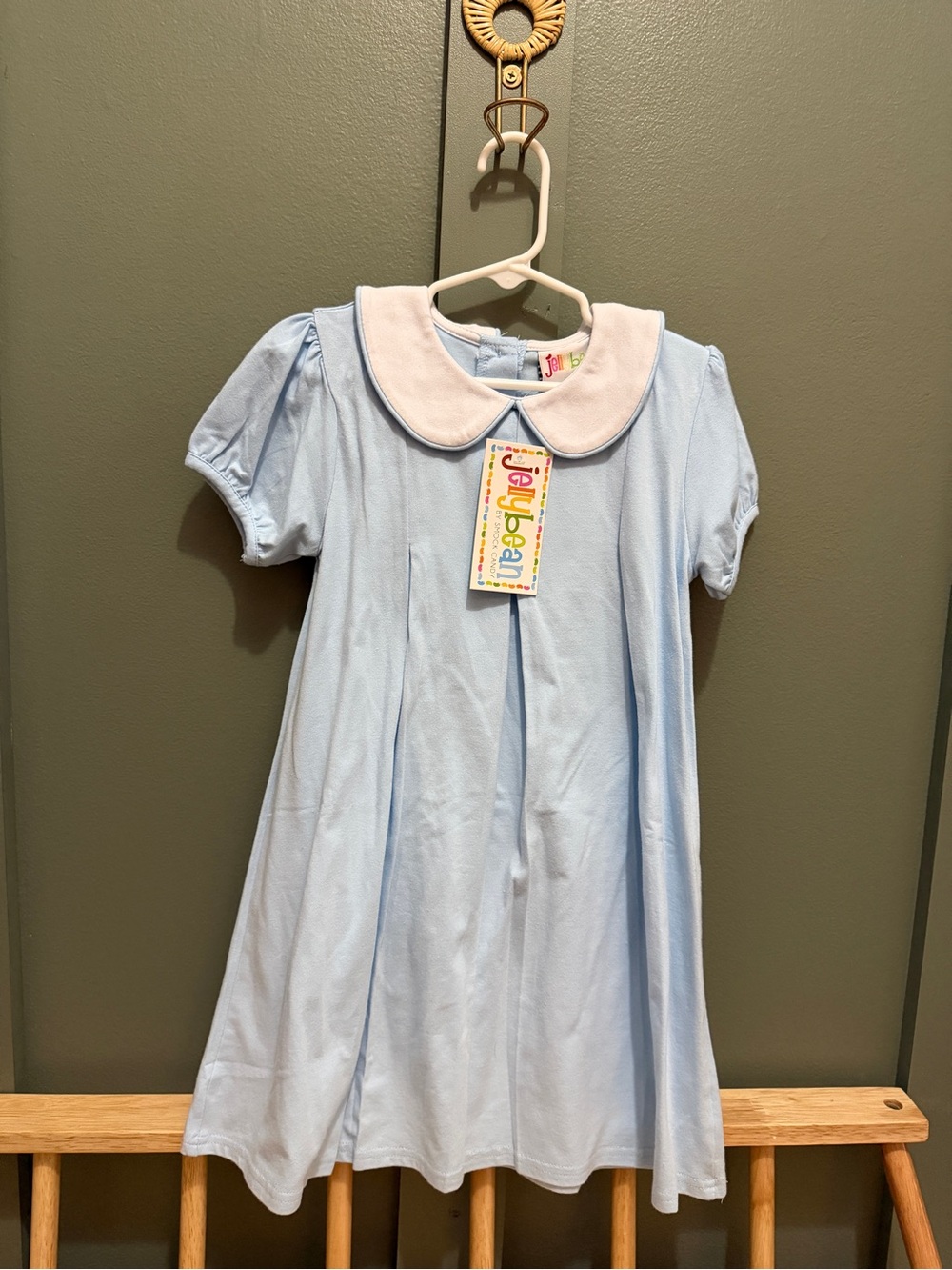 Jelly Beans Light Blue Peter Pan Collar Kids  Dress